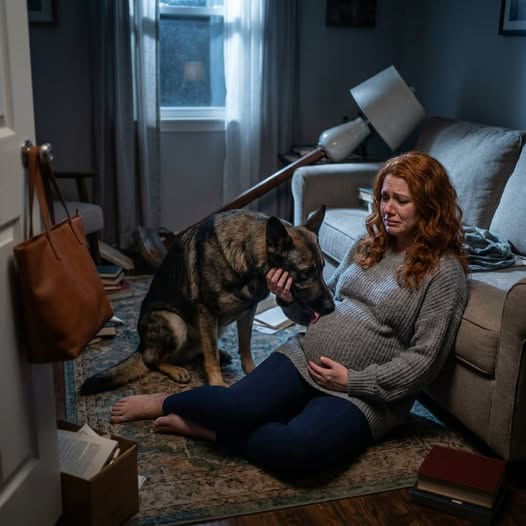 Retired K-9 Lunged at my pregnant belly – I thought he turned on me, but the truth almost cost my child his life