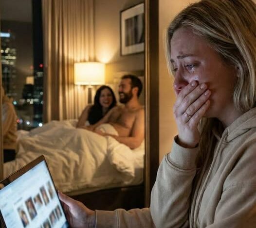 I borrowed my husband’s laptop for a Zoom call. While waiting for it to connect, an email appeared on the screen: “Rosewood Suite — confirmed.” Curious, I clicked. Photo after photo opened: my husband… shirtless, smiling for the camera. But that wasn’t what broke me. In the mirror’s reflection at the edge of the frame… was the face of the woman lying in bed with him. A face I knew instantly—because I used to call her “family.”