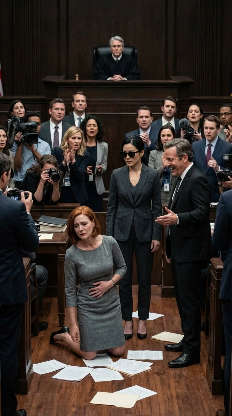 A pregnant woman was brutally kicked in the stomach by her millionaire husband’s mistress inside a crowded courtroom. As he laughed and blamed her fall, he failed to realize the silent judge watching was the one person he should never have crossed.