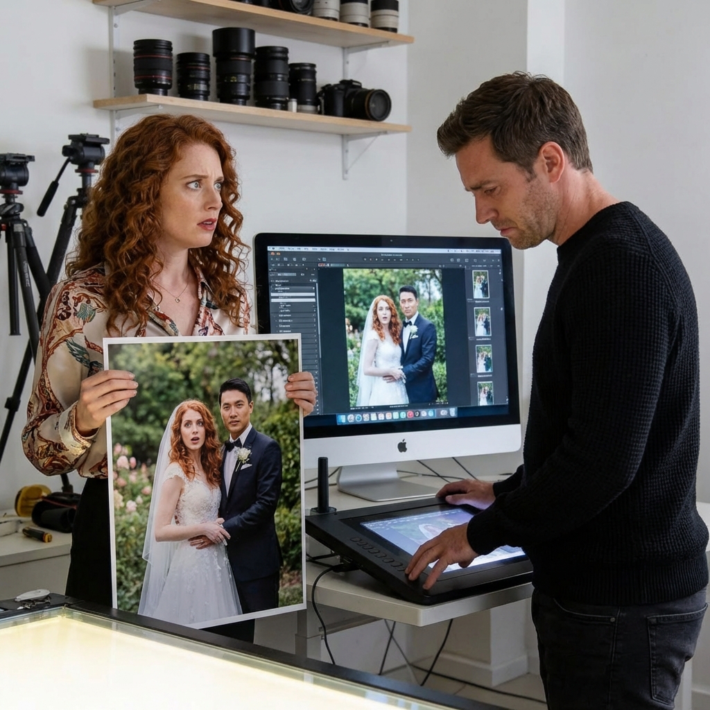 Two weeks after my wedding, the photographer called. “Ma’am… I found something.” He paused, then said, “Come to my studio. Don’t tell your parents — you need to see this before anyone else.” What he showed me next… changed everything I thought I knew.