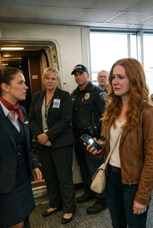 She Was Calmly Asked to Leave First Class for “Verification” — The Flight Attendant Insisted She Didn’t Belong There, Security Stepped In, and No One Realized She Was the Woman About to Decide the Airline’s Future Until Her Phone Rang at the Gate.