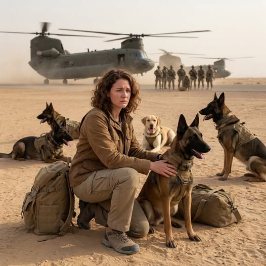 “At the extraction point, 12 military dogs refused to board — and the heartbreaking reason behind their decision stunned everyone…”