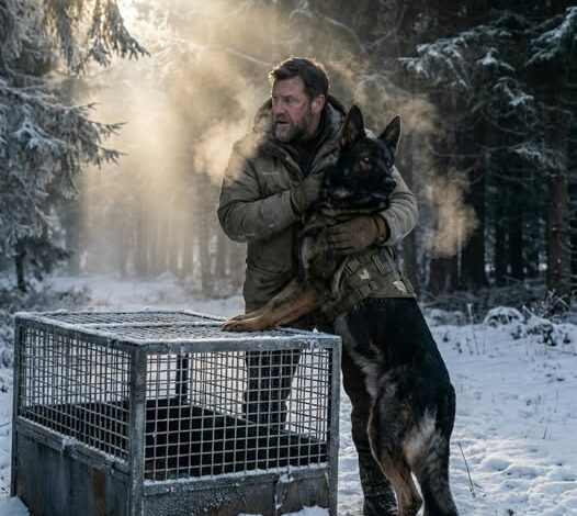 A German Shepherd was abandoned to freeze inside a steel cage, left to die in the wilderness. One Navy SEAL faced an impossible decision—and the choice he made not only saved the dog, but protected the entire forest from disaster.