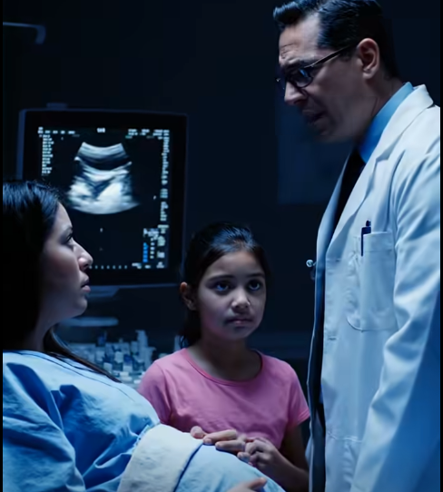At a routine prenatal appointment, I brought my seven-year-old daughter with me—when she suddenly cried out, “Mom, don’t have the baby!” Startled, I asked her why. She began to shake and whispered, “Because this baby is…” Before she could finish, the doctor’s expression drained of color as he stared at the ultrasound screen, and my entire body went cold.