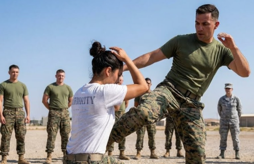 “Kneel before me!” They forced her down—until she shattered both their legs in front of 282 Navy SEALs.