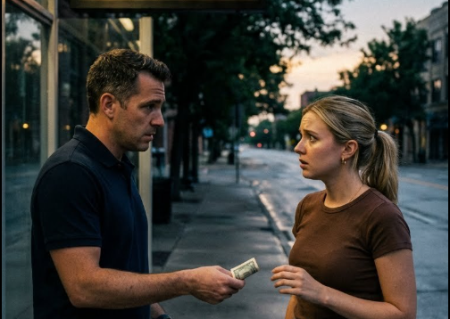 “A poor single father gave a stranger his last $18 — the next day, five SUVs pulled up outside his house…”