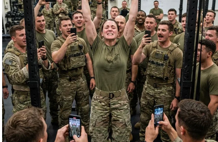 “Mind if I try?” The Navy SEALs laughed at her—but she went on to break their record, leaving everyone completely stunned.