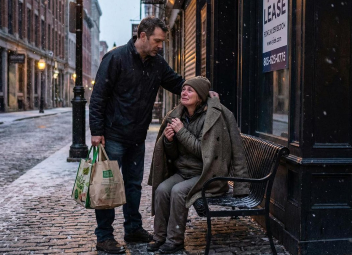 On Christmas Eve, I Handed My Coat to a Stranger… 3 Years Later, She Knocked on My Door With Something I’ll Never Forget