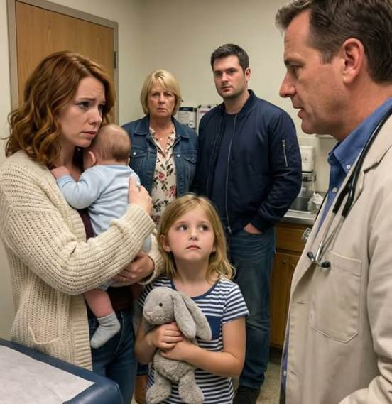 My Baby’s Fever Hit 104 and Everyone Said I Was Overreacting — Until My Seven-Year-Old Looked at the Doctor and Whispered, ‘Grandma Poured the Pink Medicine Down the Sink,’ and the Entire Room Went Silent