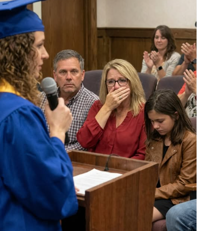 “Get Out. I Don’t Need a Daughter Who Brings Shame Into This House,” My Father Said as He Shut the Door on Me at Fifteen — Years Later, the Truth Came Out on a Graduation Stage He Never Expected Me to Stand On