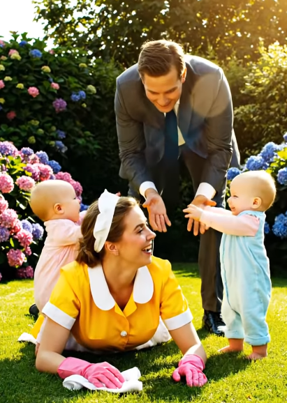 The millionaire came home without warning — what he saw between the maid and his triplets left him utterly speechless.