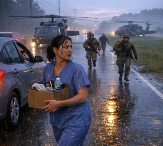 “Where’s the Nurse?!” – She Was Fired at Dawn and Sent Home in the Rain for Saving a Life — An Hour Later, Two Military Helicopters Shut Down the Highway, and the Hospital That Dismissed Her Learned Exactly Who She Had Protected.