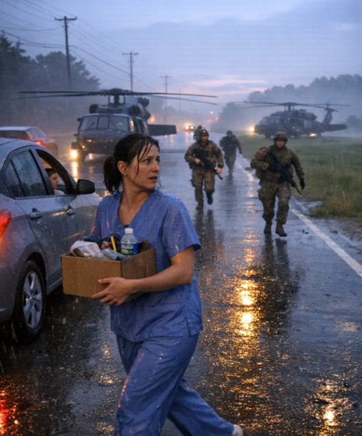 “Where’s the Nurse?!” – She Was Fired at Dawn and Sent Home in the Rain for Saving a Life — An Hour Later, Two Military Helicopters Shut Down the Highway, and the Hospital That Dismissed Her Learned Exactly Who She Had Protected.