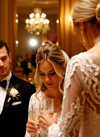My mother-in-law slipped something into my champagne at our wedding, so I switched the glasses and stayed silent.