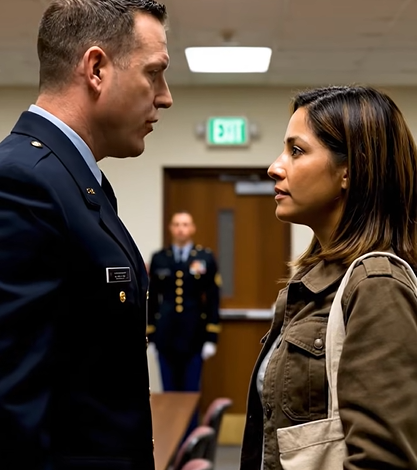 He hit her and laughed as if it meant nothing—until every Marine in the mess hall set down their trays, stood up, and locked their gaze on him…