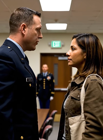 He hit her and laughed as if it meant nothing—until every Marine in the mess hall set down their trays, stood up, and locked their gaze on him…