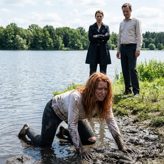 Before my engagement shoot, my sister’s fiancé shoved me into the mud and sneered, “That’s where you belong.” My sister just watched and scoffed, saying, “Pity points help.” I stood there, humiliated—but calm—knowing they’d never laugh at me again.