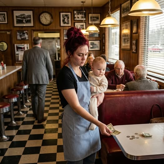 “A billionaire left a $0 tip — but the single-mom waitress discovered a hidden note beneath his plate…”