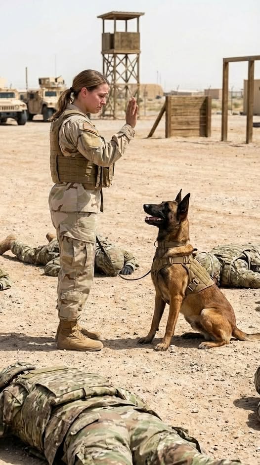 Uncontrollable after sending four handlers to the ER, the war dog finally obeyed when a female veteran gave one command.