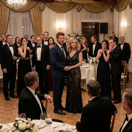 I never told my family that my “farmhand” husband was actually the billionaire investor they were desperate to impress. At my sister’s wedding, my mother seated me near the trash in the rain and said, “We’ll bring you leftovers.” My sister called me an embarrassment and poured wine down my dress. They all laughed—until my husband walked into the ballroom. In that instant, their perfect world cracked and every smile vanished