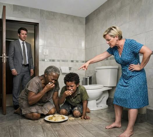 CEO Come Home Early And Catches His New Wife Forcing His Mother And Stepchild To Eat In The Bathroom…