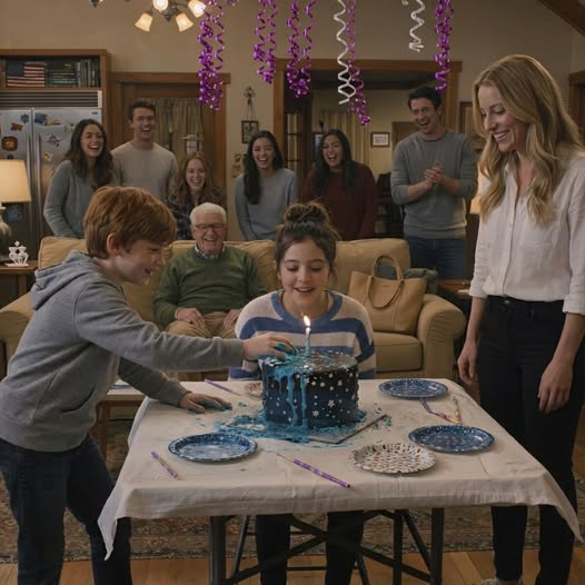 “During my daughter’s 13th birthday party, my nephew crushed her galaxy cake and shouted, ‘Boring!’ as my dad laughed and my brother smirked. I kept smiling, told them all to leave, and opened my laptop to make a single silent change they’d feel before morning.”