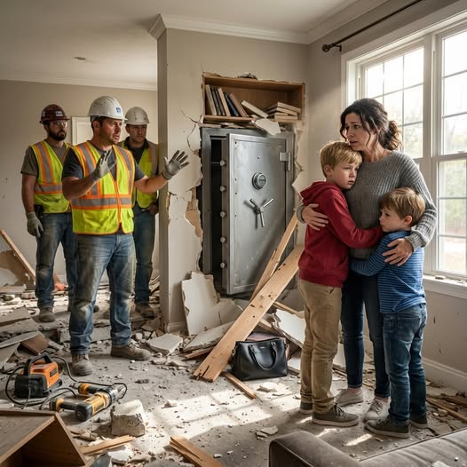 One year after my husband passed away, I hired a team to renovate his old office. Just as I arrived at the church, the contractor called and said, “Ma’am, you need to come see what we’ve just discovered. And please—don’t come alone. Bring your two sons with you.” I asked why, but he refused to explain. When we arrived, my heart nearly stopped…