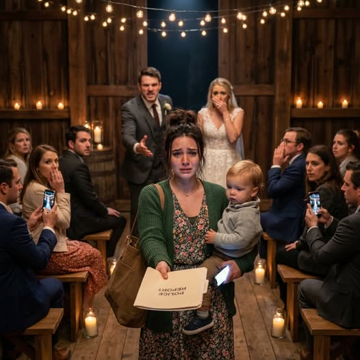 Nine months pregnant, I begged him to let me back inside. He didn’t even look at my swollen belly—just the door. “You’re a burden,” he said, and shoved me into the screaming blizzard. Snow swallowed my cries. I survived… somehow. One year later, he stood at the altar, smiling like I’d never existed. I walked in, twins in my arms. “Congratulations,” I whispered. “Now… let’s tell everyone what you did.” And I raised the evidence that would ruin him.