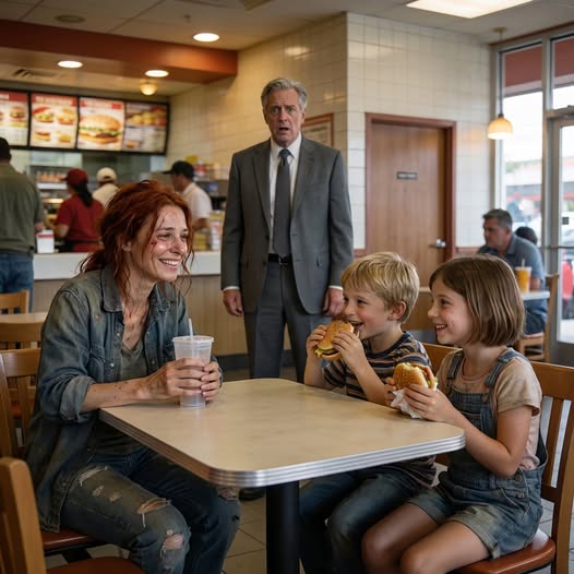 A Wealthy American Businessman Saw a Mother Pretend She Was Full While Splitting One Burger with Her Children on Her Son’s Birthday — Ten Years Later, He Froze When Her Name Appeared on His Boardroom Screen