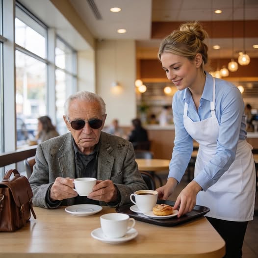 NO ONE WANTED TO SERVE THE BLIND ELDERLY MAN AT THE CAFETERIA… UNTIL THE WAITRESS DISCOVERED WHO HE WAS…