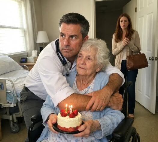 “Don’t Eat the Cake Yet — We’re Leaving. Now.” – My Husband Hugged My Mother on Her 75th Birthday, Went Completely Still, and Realized the Nursing Home Had Been Doing Something That Changed Everything.