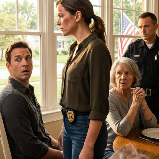 My husband h*t me when I found out he was cheating, and the next morning, when he woke up to the smell of his favorite meat, he said, “So you know you were wrong, huh?”—but when he saw who was sitting at the table, he screamed in panic.