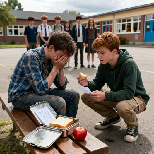 I used to steal the poor boy’s lunch to hu:mili:ate him… until I read his mother’s note and my heart broke.