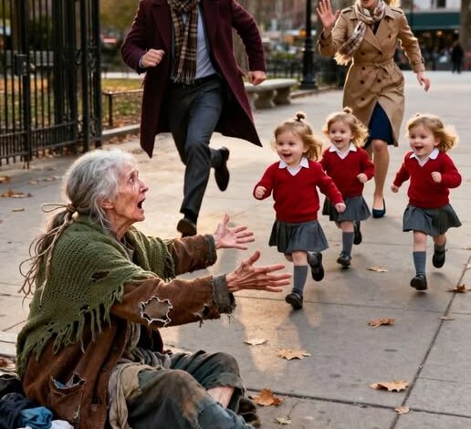 The millionaire’s triplet daughters were blind—until the old beggar woman changed everything.