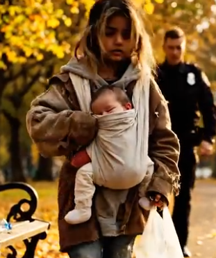 A Police Officer Thought He Was Responding to a Routine Call—Until He Found a Homeless Little Girl Collecting Trash While Carrying a Baby… What She Whispered Broke Him