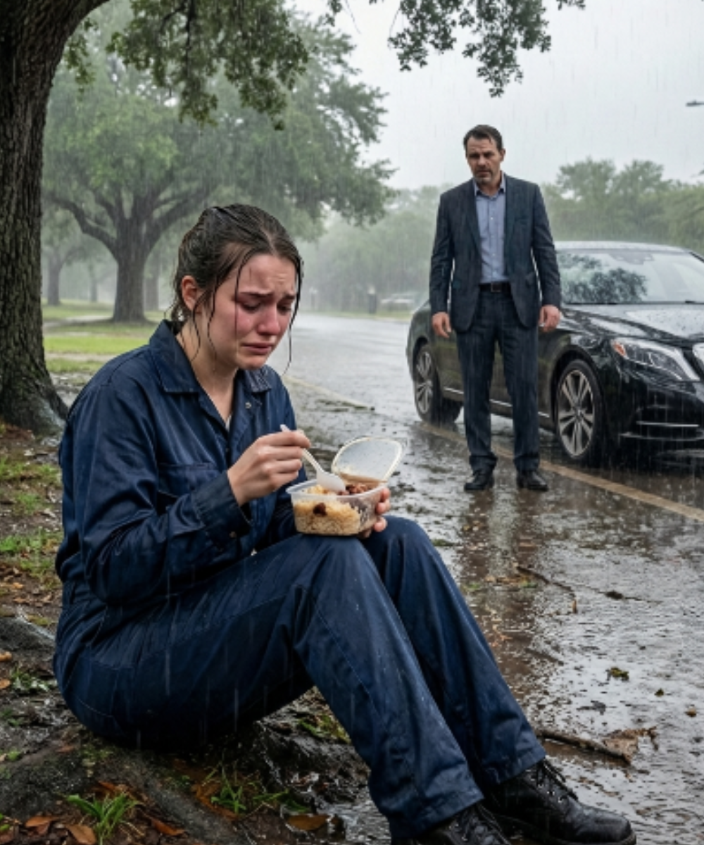 A MILLIONAIRE SEES HIS MAID EATING IN THE RAIN — WHAT HE DISCOVERS WILL BREAK YOUR HEART.