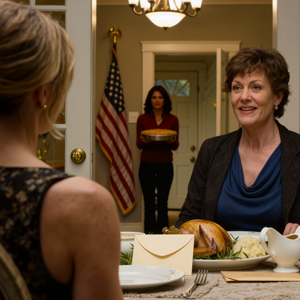 Even after years of tension, I still invited my parents and brother to Thanksgiving at the house my grandfather left me — and then, right in the middle of the turkey dinner, my father slid over a paper giving me seven days to leave, my mother smiled and said, “Luke is the one who needs this house,” and I didn’t argue a word… until my next-door neighbor, who is also my best friend, walked in with a sealed envelope for my father