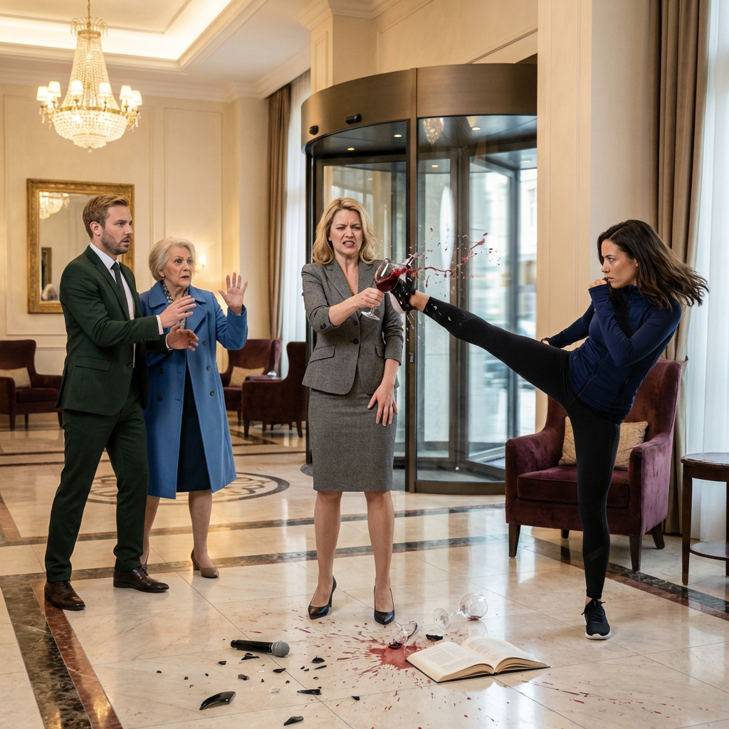 My sister blocked my path at the entrance of my own luxury hotel, sneering that I couldn’t afford to step through those doors. My mother sided with her, whispering that I shouldn’t embarrass the family. They had no idea I owned the entire building—and everything inside it. Then my chief of security stepped toward the entrance