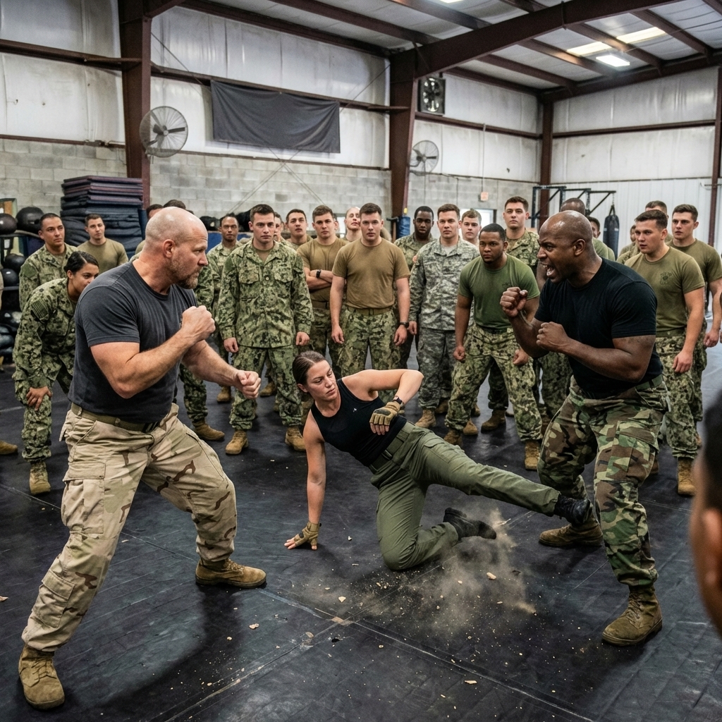 “They Double-Kicked Her to the Floor —Then She Shattered Both Their Legs in Front of 282 Navy SEALs.”