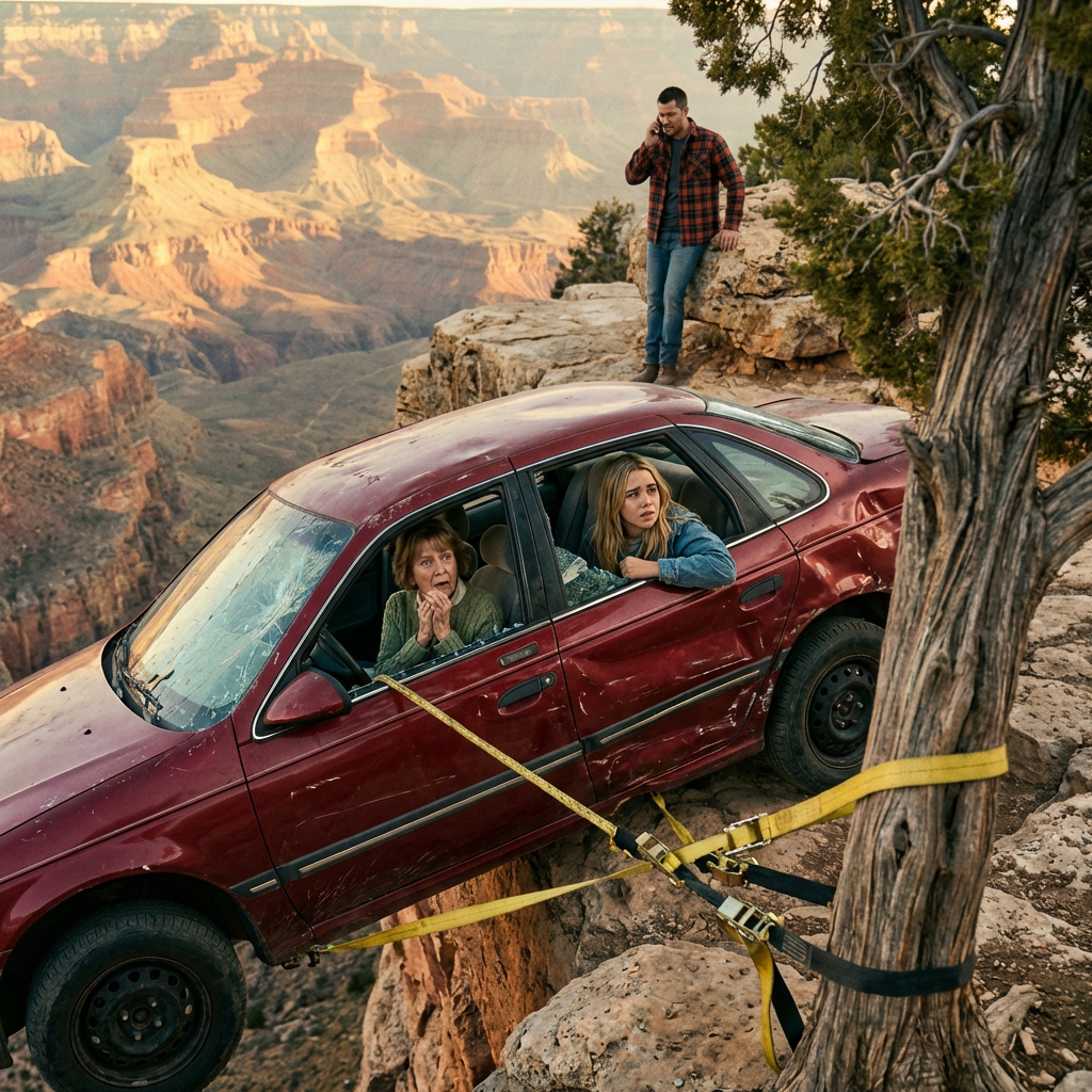 My husband had cut the car’s brake lines. When the vehicle spun out of control and plunged toward the cliff, I survived only because it caught on a single, twisted tree. I was about to scream for help when my mother whispered weakly, “Don’t. He’s still up there.” From above, I heard him calling emergency services, crying hysterically, begging for help like the perfect husband. Suddenly, my mother’s grip tightened around my hand. Her voice trembled. “I’m sorry,” she said. “This is my fault.”