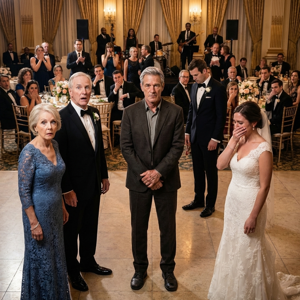 “They don’t belong here,” my mother-in-law whispered, staring at my father’s work-worn hands. “A garbage collector at a wedding like this?” my father-in-law scoffed. I felt my chest tighten—until my dad slowly stepped forward and said, calmly, “Since I’m being asked to leave… I think it’s time I tell you who paid for this wedding.” The music stopped. Every face went pale. And that was just the beginning.