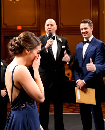 The ballroom went quiet when my father lifted his glass and smirked. “To my daughter,” he said, loud enough for everyone to hear, “the family embarrassment who finally married well.” Laughter stung like slapped skin. My cheeks burned, my hands shook—until my husband stood, calm as ice. “Sir,” he said, “should I tell them what you did to get here?” My father’s smile cracked. And that’s when I realized the retirement speech wasn’t the climax… it was the trap.