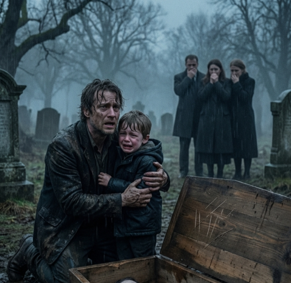 A 7-Year-Old Boy Begged His Father to Dig Up His Mother’s Grave — “Mom Is Still Alive!” What They Found in the Coffin Left Everyone Frozen