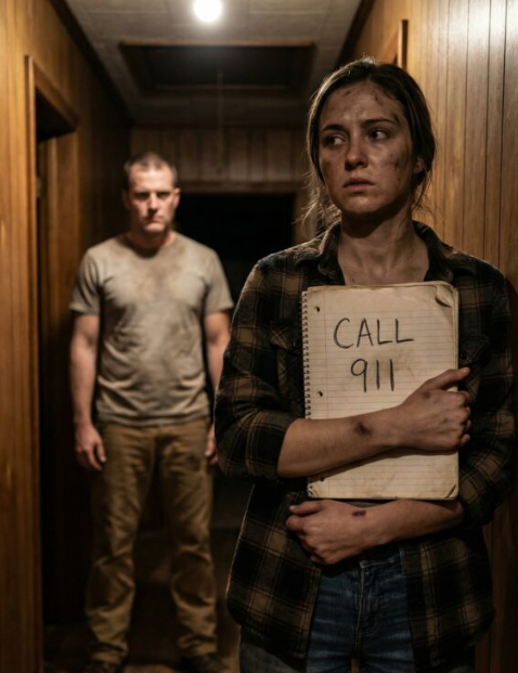 “Mom, please listen,” I said, voice shaking. “When you’re gone… he corners me. He tries to make me do things I don’t want.” Her eyes narrowed. “Stop. Don’t accuse him.” “He locked the door,” I whispered. “I said no.” The next sound wasn’t an apology—it was the crack of a belt and his cold breath: “You’ll learn.” That night, I found a bruised note in my own handwriting… dated tomorrow.