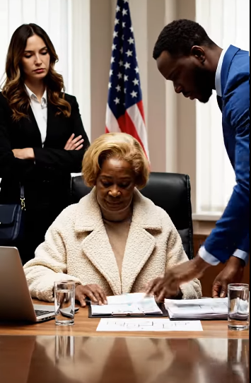 My son texted, “Get to the family meeting—urgent,” then lured me into a trap with a lawyer and inheritance papers laid out on the table. He hissed, “Sign it, Mom, or we’ll ruin you.” I just smiled, counted from one to six… then nodded toward the door and said, “My son just walked in…” and they froze.