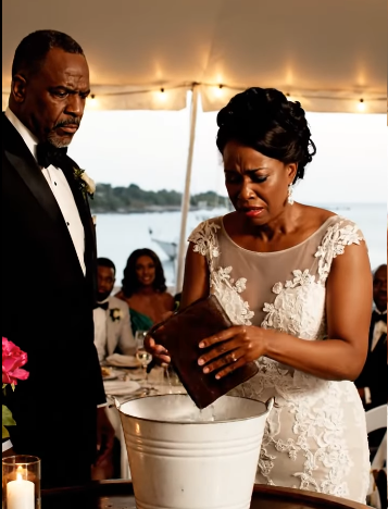 On my wedding day, Grandpa slipped an old passbook into my palm, the faded kind with ink so worn it looked decades old. Before I could ask a single question, my dad snatched it, smirked, and dropped it straight into the champagne ice bucket. “Trash belongs with trash,” he said, raising his glass like he’d delivered a punchline. People laughed. Grandpa didn’t. I set my bouquet down, turned on my heel, and walked out of my own reception without looking back. The next morning, I went to the bank anyway, the passbook dried and wrinkled, still carrying a faint smell of champagne. The teller opened it, typed the account number, and froze. Her face went white as she glanced at the screen, then back at me. “Ma’am…” she whispered, “do not leave.”