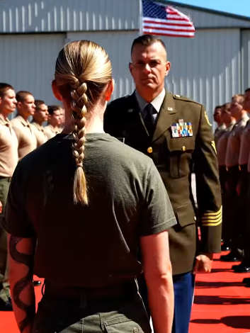 They underestimated her during training — until the commanding officer noticed the tattoo on her back.