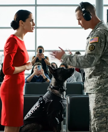 “Get That Dog Out of Here—This Is a Luxury Lounge, Not a Kennel!” Her Outburst Stuns the Room—Unaware She’s Insulting a Decorated Military K9 on a Mission That Will Change Everything