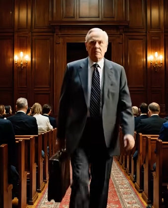 As I Walked Into the Courtroom, My Daughter Smirked and Said, “He Doesn’t Even Know What Day It Is” — But When the Judge Looked Up, Dropped His Pen, and Whispered, “My God… Is That Really Him?” the Room Went Silent, Because the Frail Old Farmer They Came to Strip of Everything Had Been Letting Them Believe the Lie Until the Exact Moment He Opened His Briefcase When Harrison Caldwell walked into family court that morning, his daughter was already smiling.