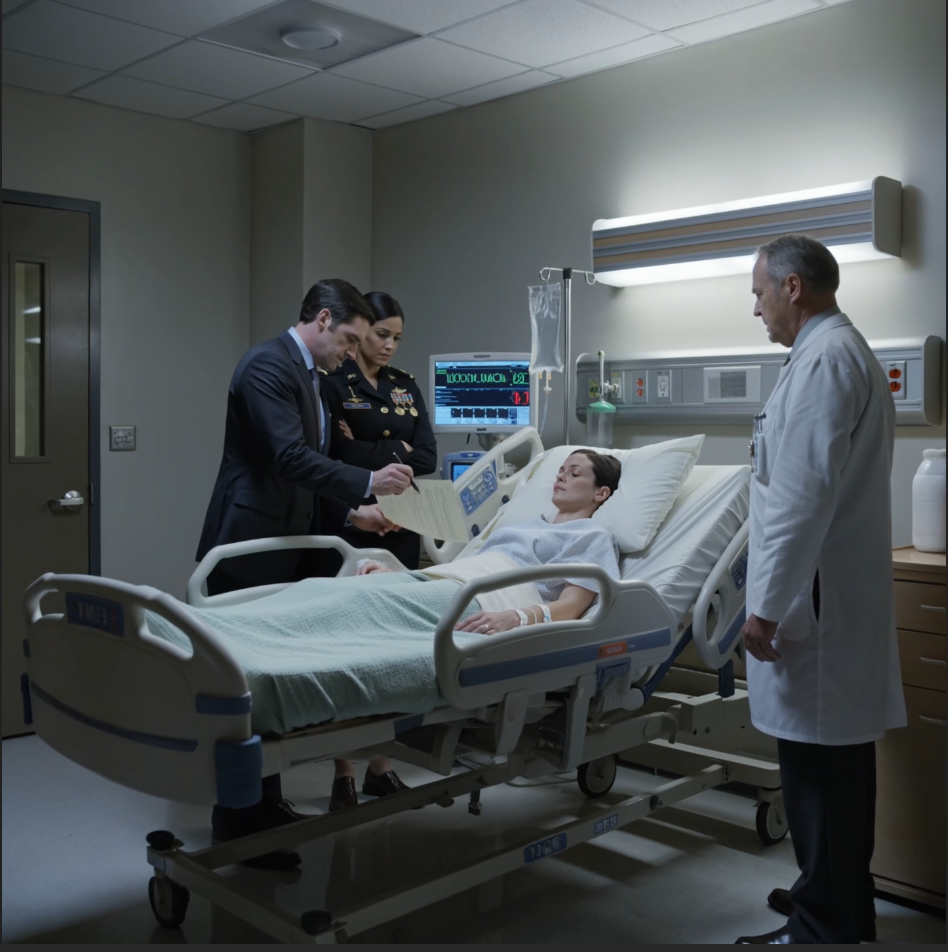 “Don’t waste blood on her,” my father said in a military hospital while a doctor was still explaining that I would not make it through the night without a donor, and my sister stood there in a polished uniform with a medal she never earned, watching me fade like I had always been the weakest person in the room—right up until the door opened and a four-star admiral walked in.